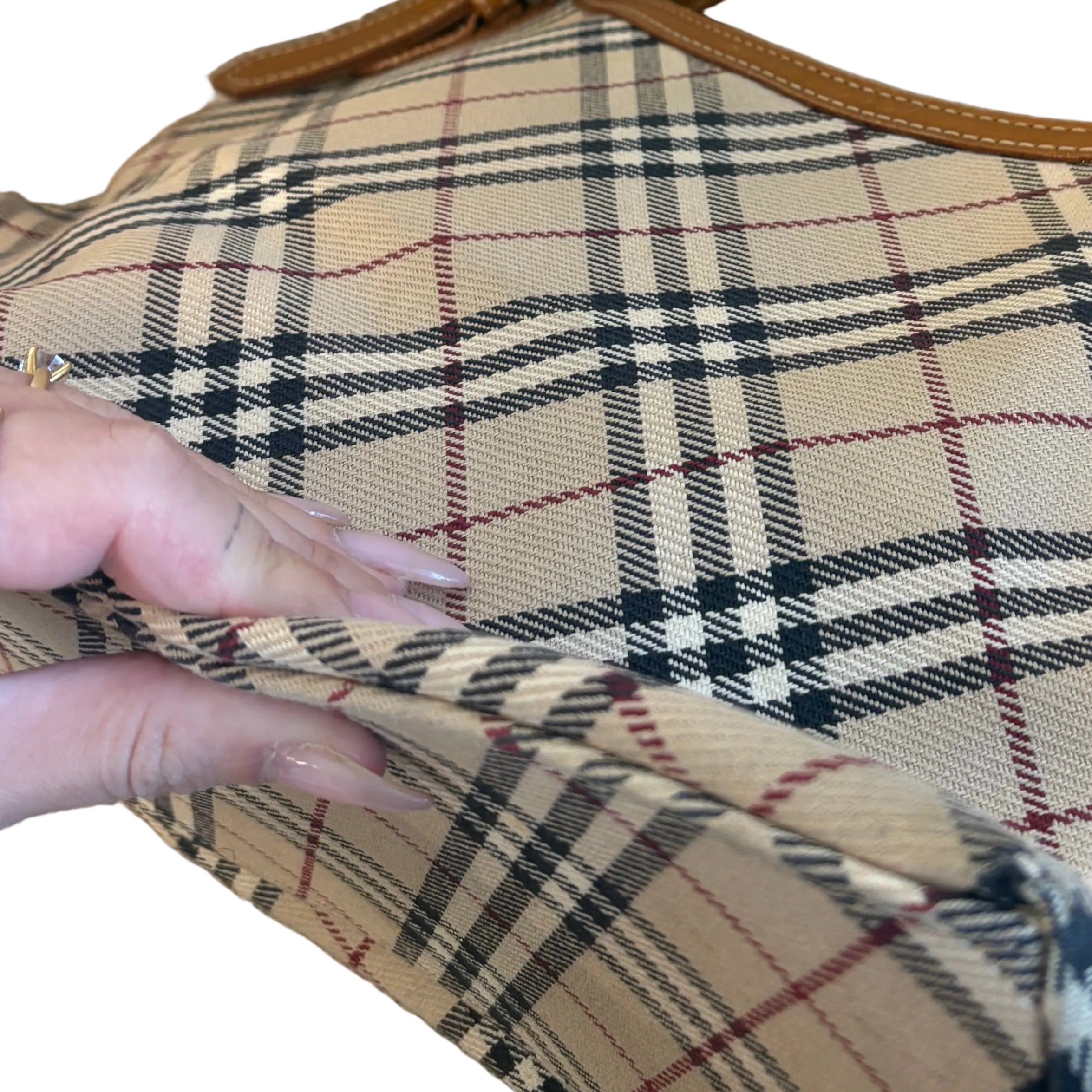 Burberry plaid nove shoulder bag