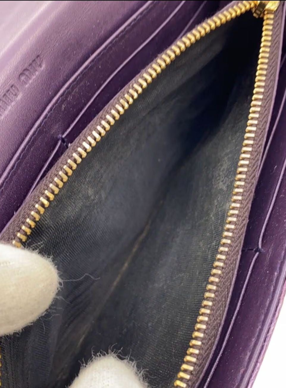 Miu Miu leather Purple Wallet
