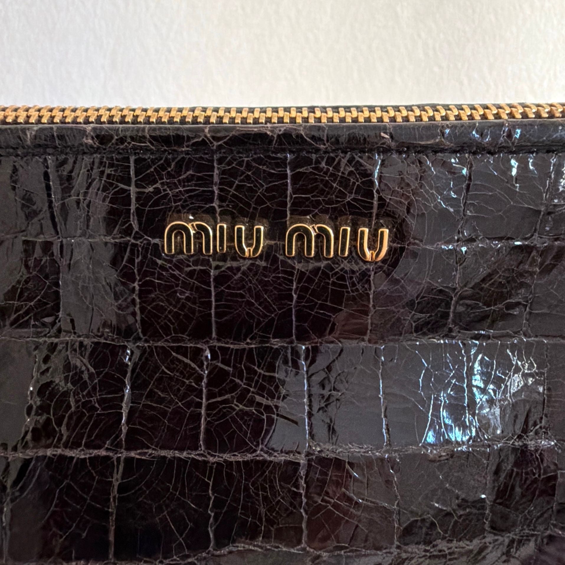 Miu Miu brown clutch bag