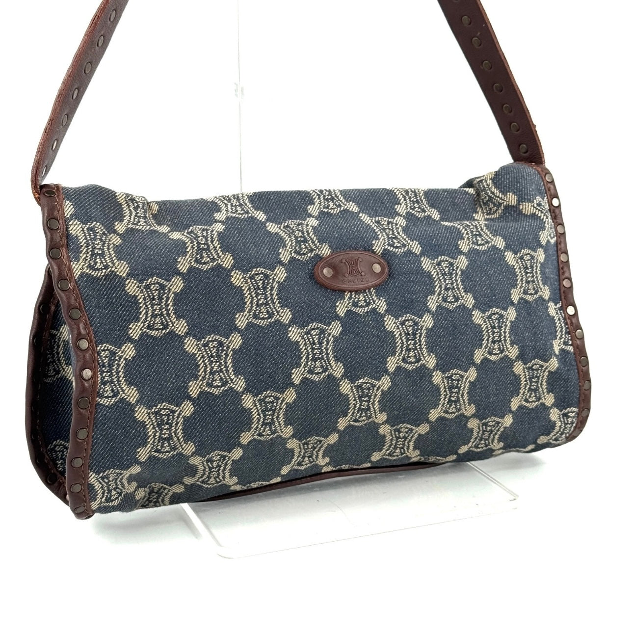 CELINE Shoulder Bag Denim Paris Macadam