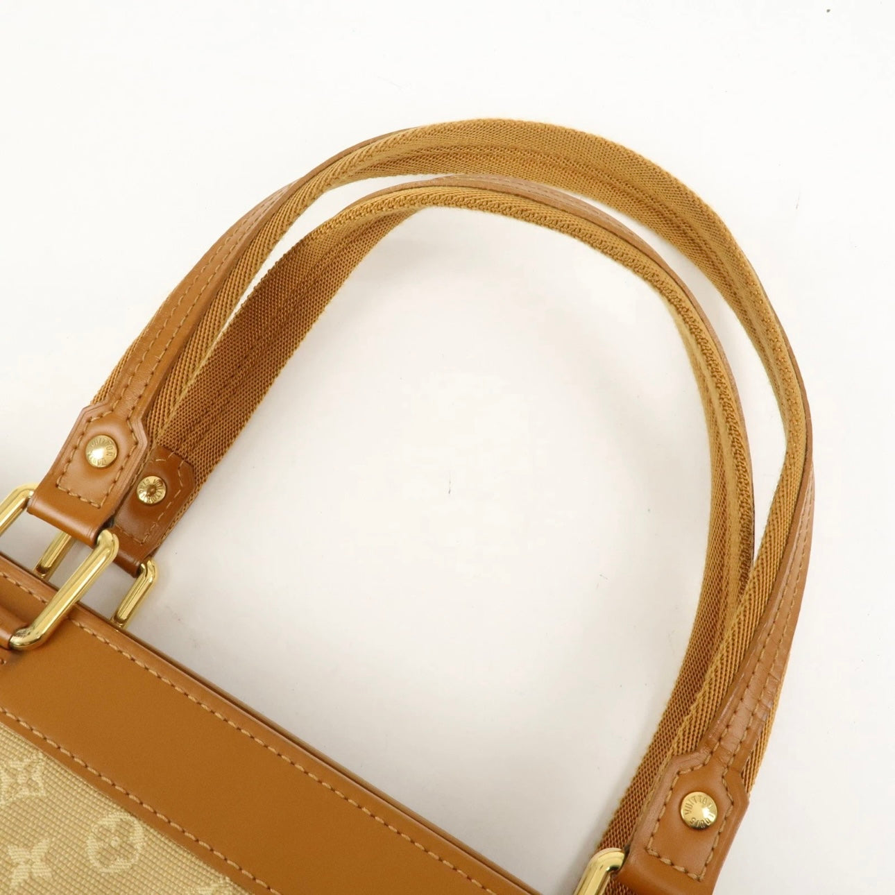 Louis Vuitton Monogram Mini Lucille PM Hand Bag Beige