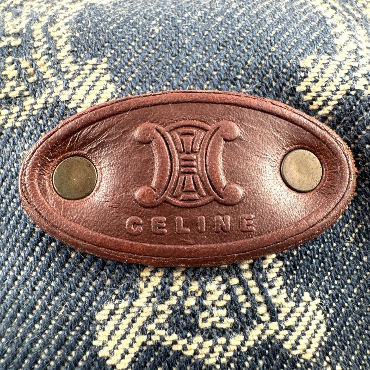 CELINE Shoulder Bag Denim Paris Macadam