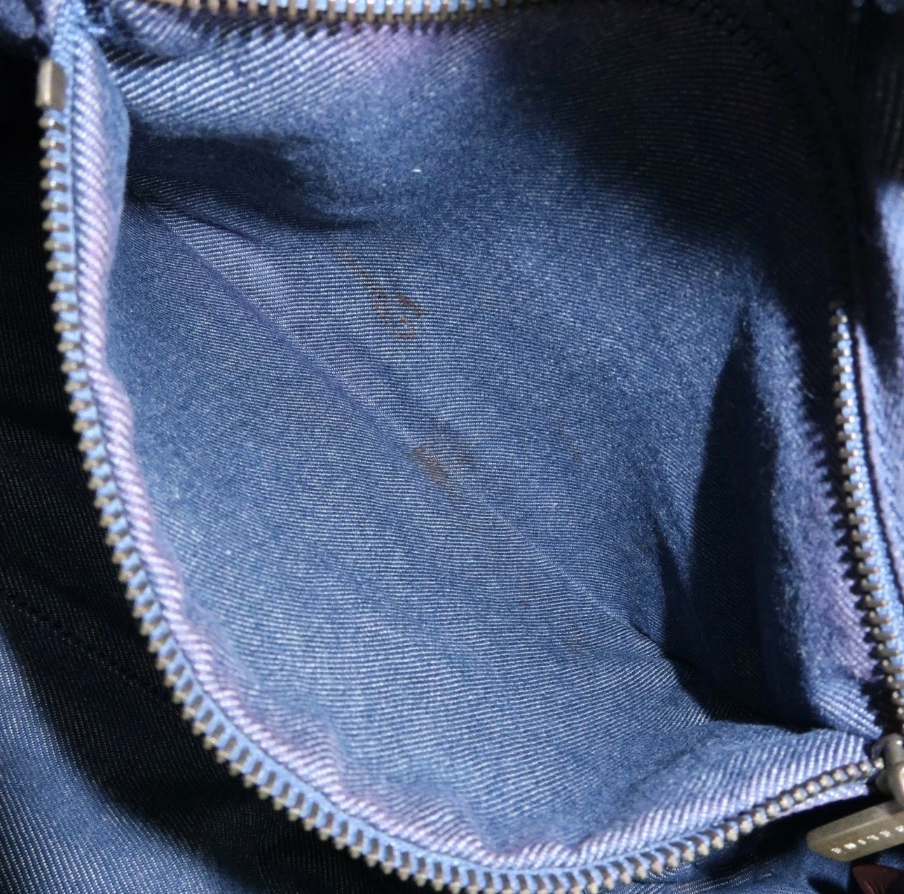 Celine Macadam Shoulder Bag - Blue, Denim and Leather