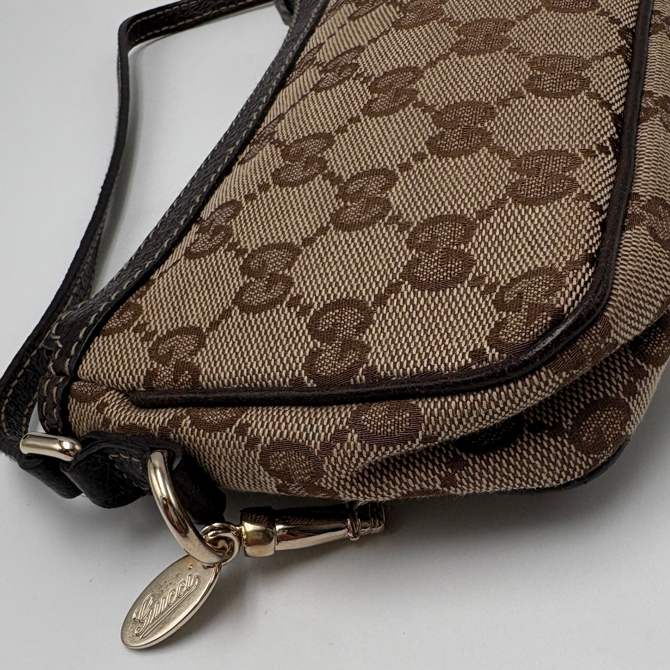 Gucci GG SHW Shoulder Bag Canvas Brown