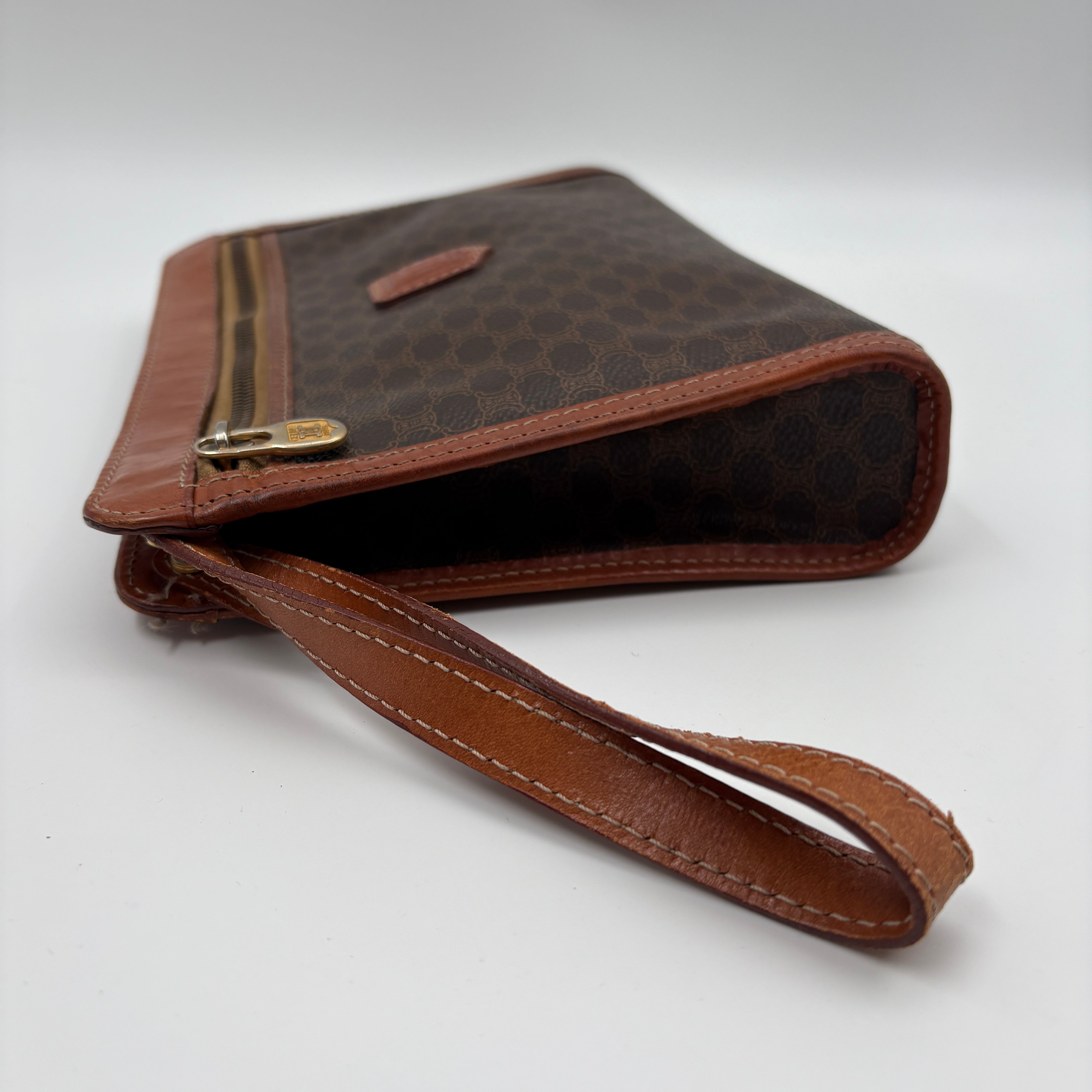 Celine Macadam brown clutch