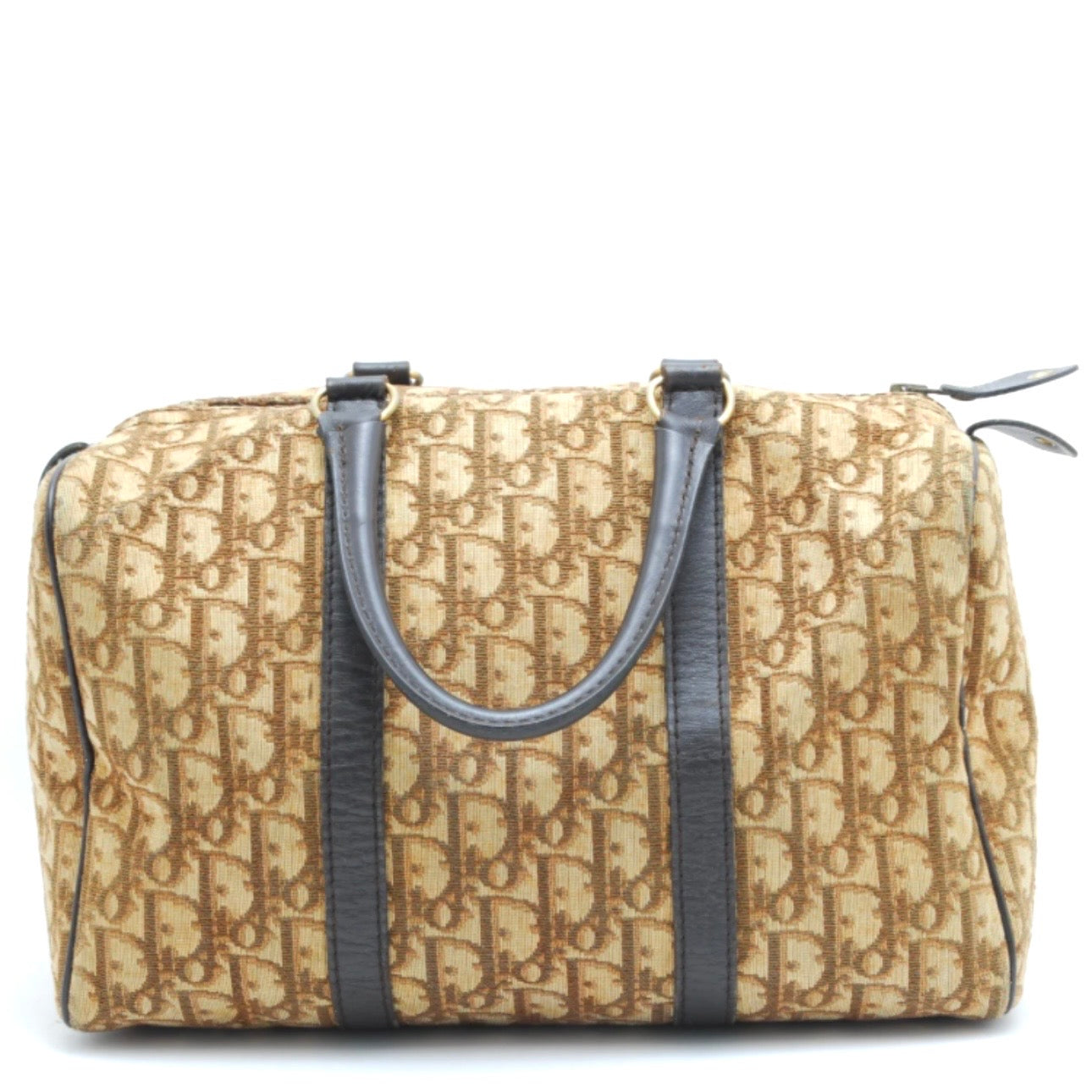 Christian Dior Trotter Boston Bag - Brown, Canvas and Leather