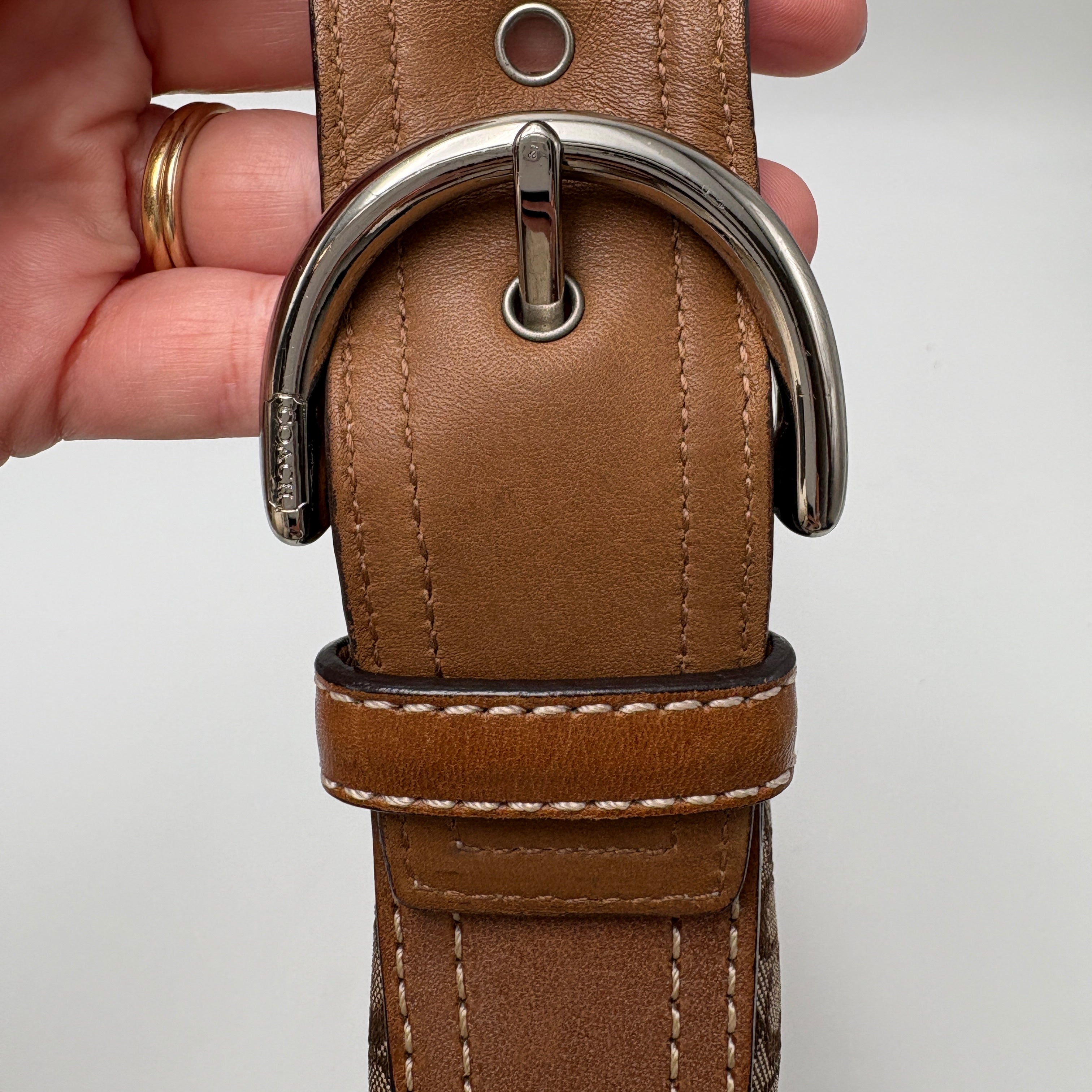 Coach signature shoulder bag