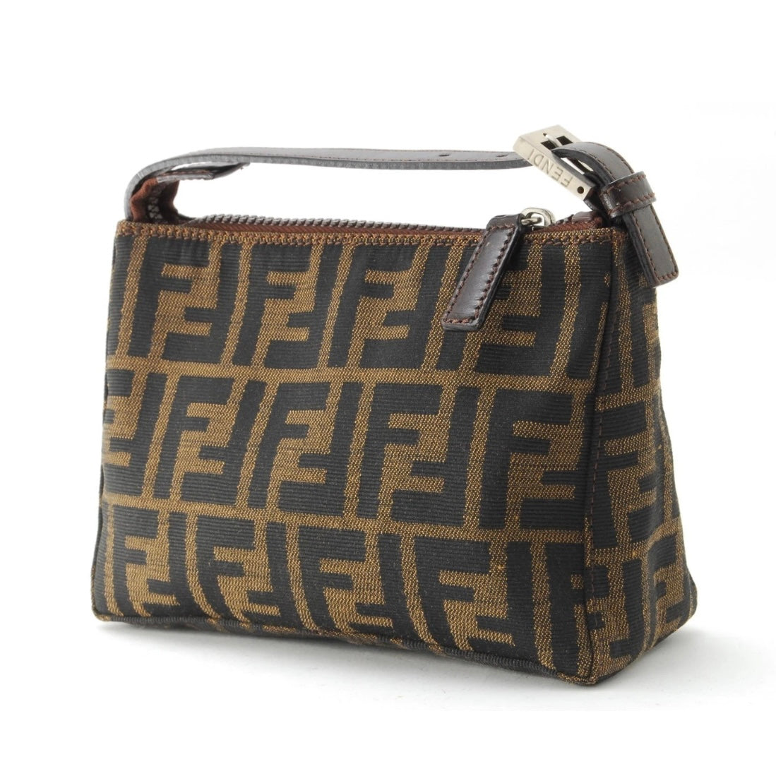 FENDI zucca handbag- canvas, leather