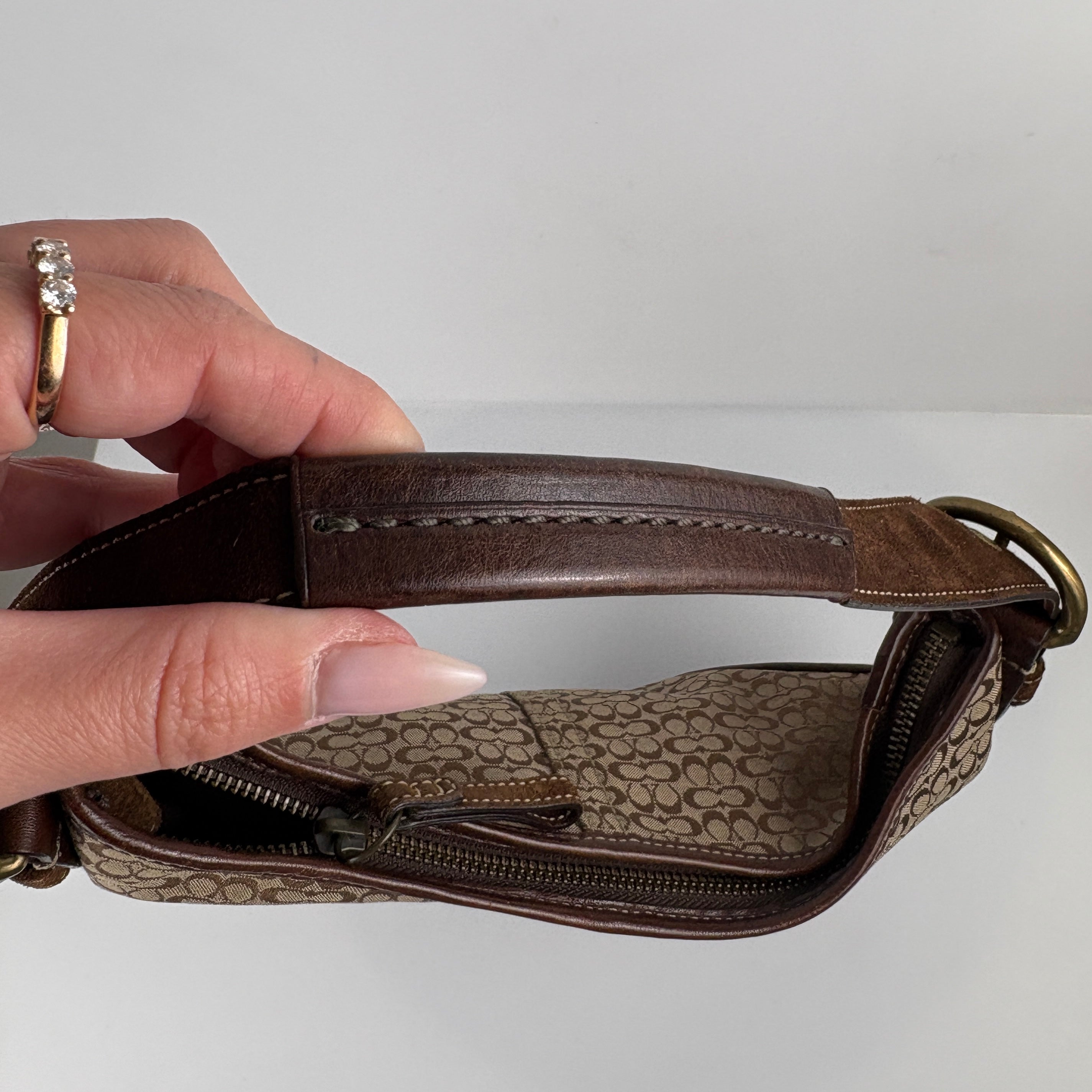 Coach Signature Suede Bag