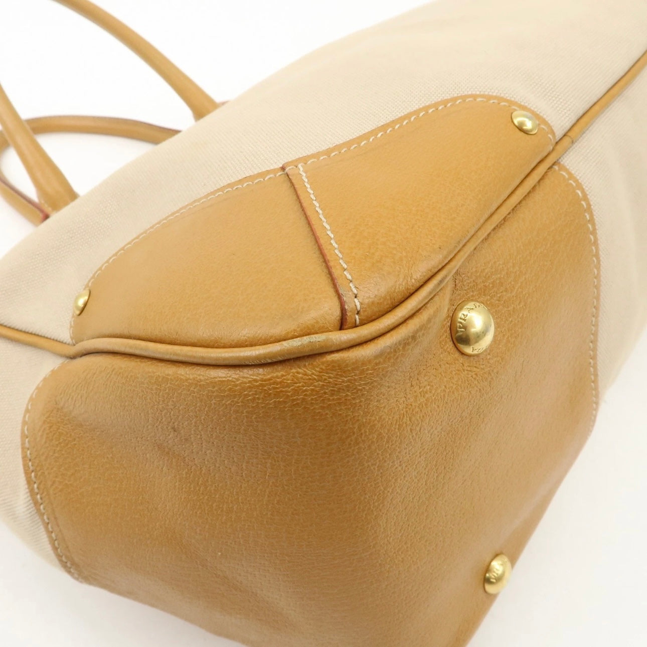 PRADA Leather Canvas shoulder& hand bag