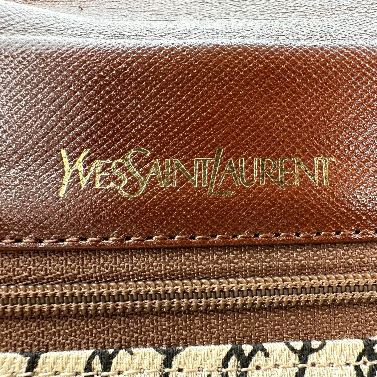 Saint Laurent Vintage Clutch Bag -Leather Brown