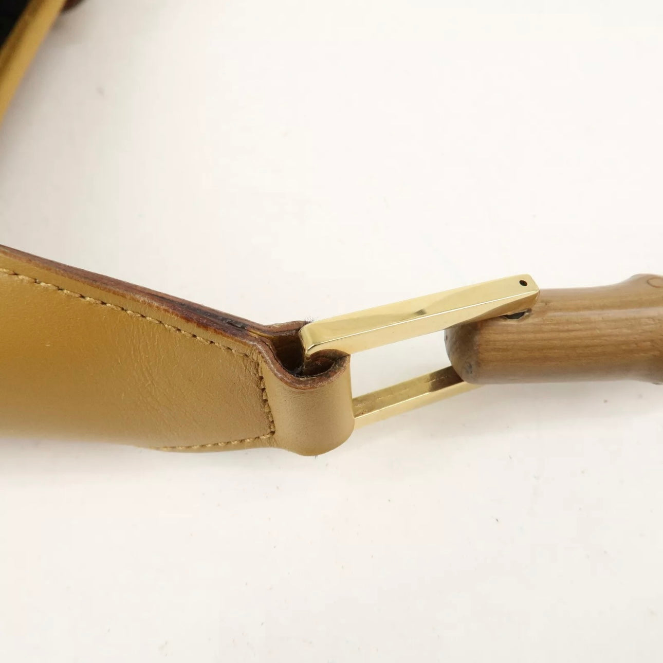 GUCCI Bamboo Suede Leather Shoulder Bag