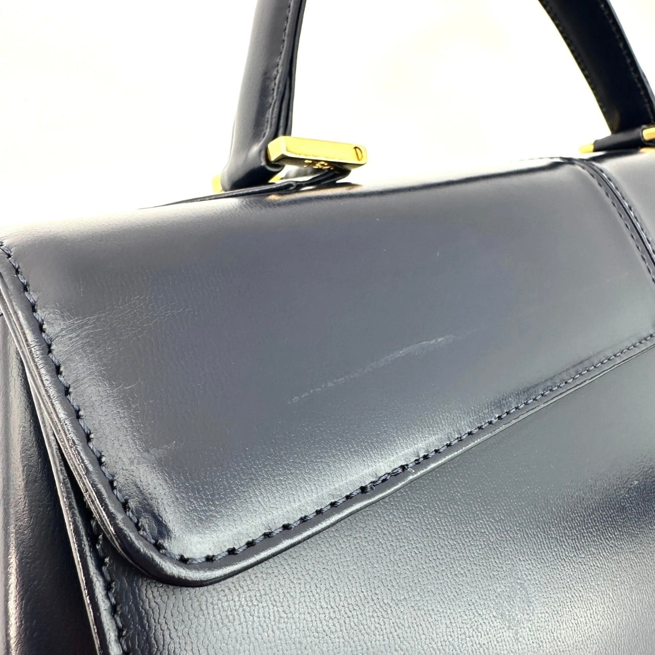 Saint Laurent Yves Saint Laurent Top Handle Bag - Navy, Leather
