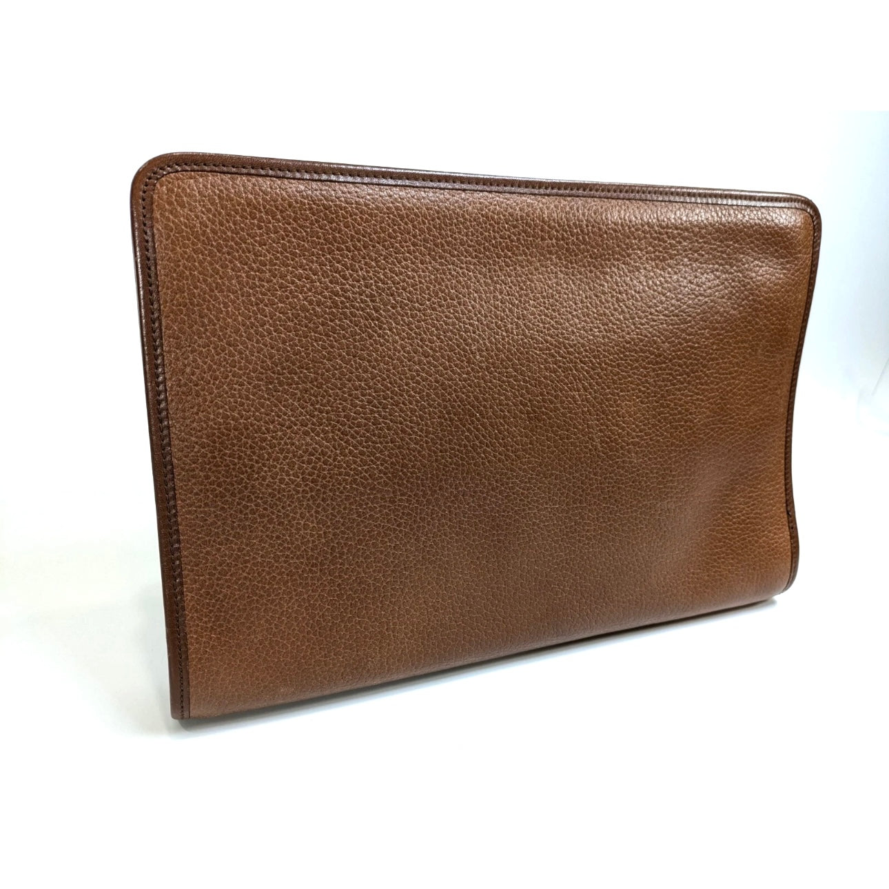 Burberrys Vintage Clutch Bag- Brown leather