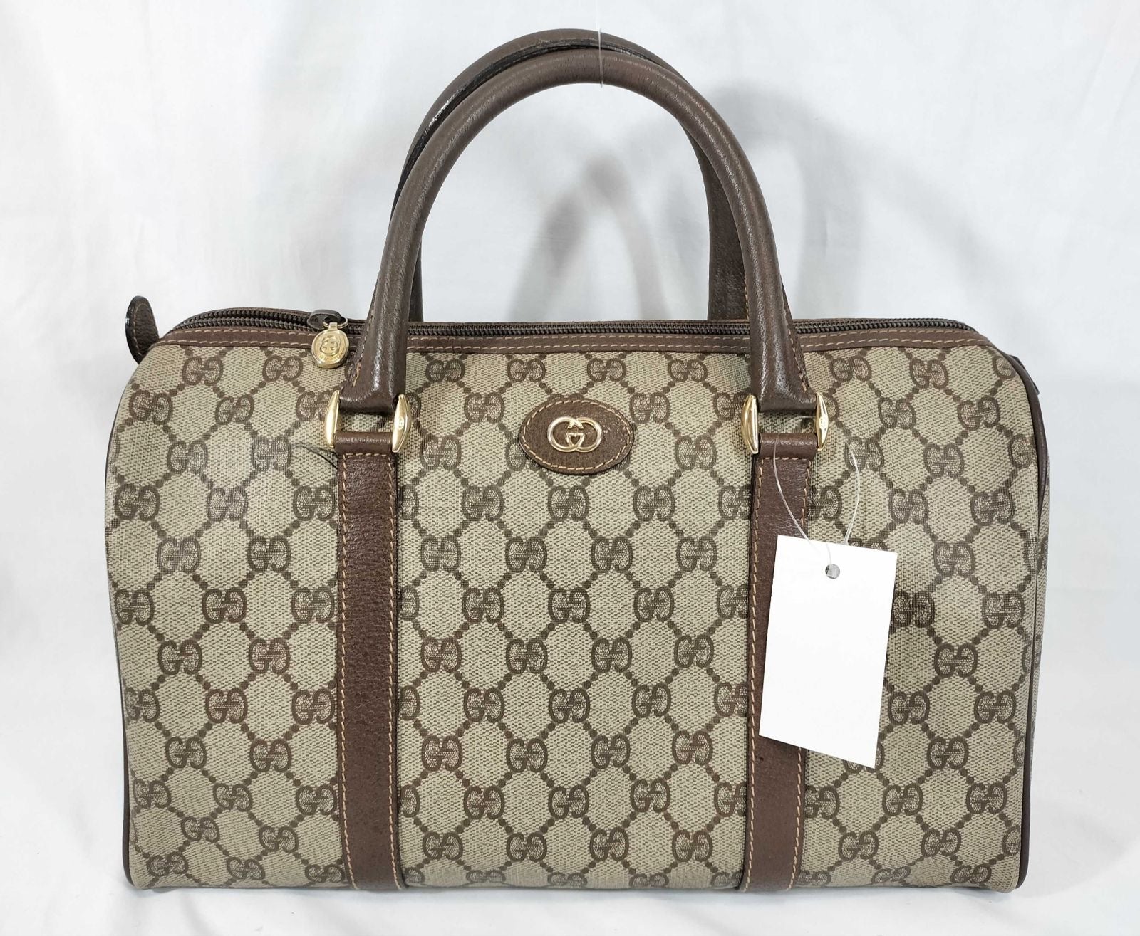 Gucci GG Supreme Boston Handbag - Brown, PVC Leather