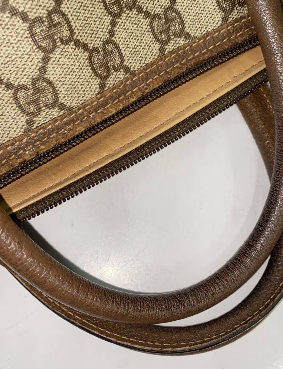 Gucci GG Supreme Handbag - Brown, PVC Leather