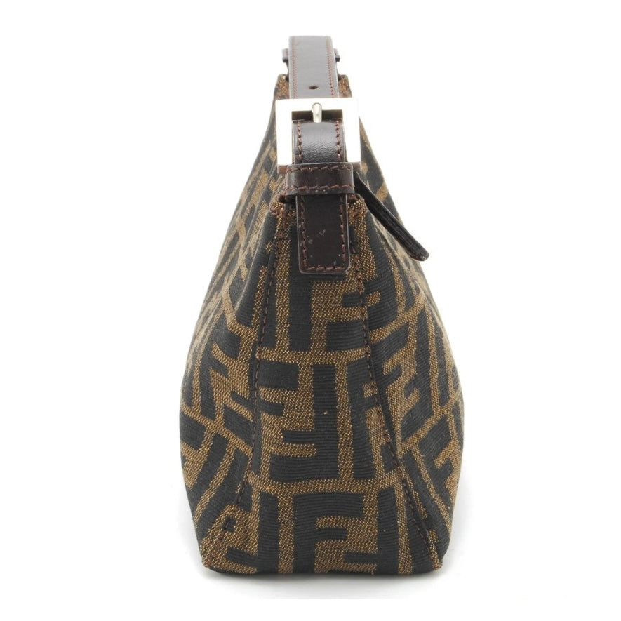 FENDI zucca handbag- canvas, leather