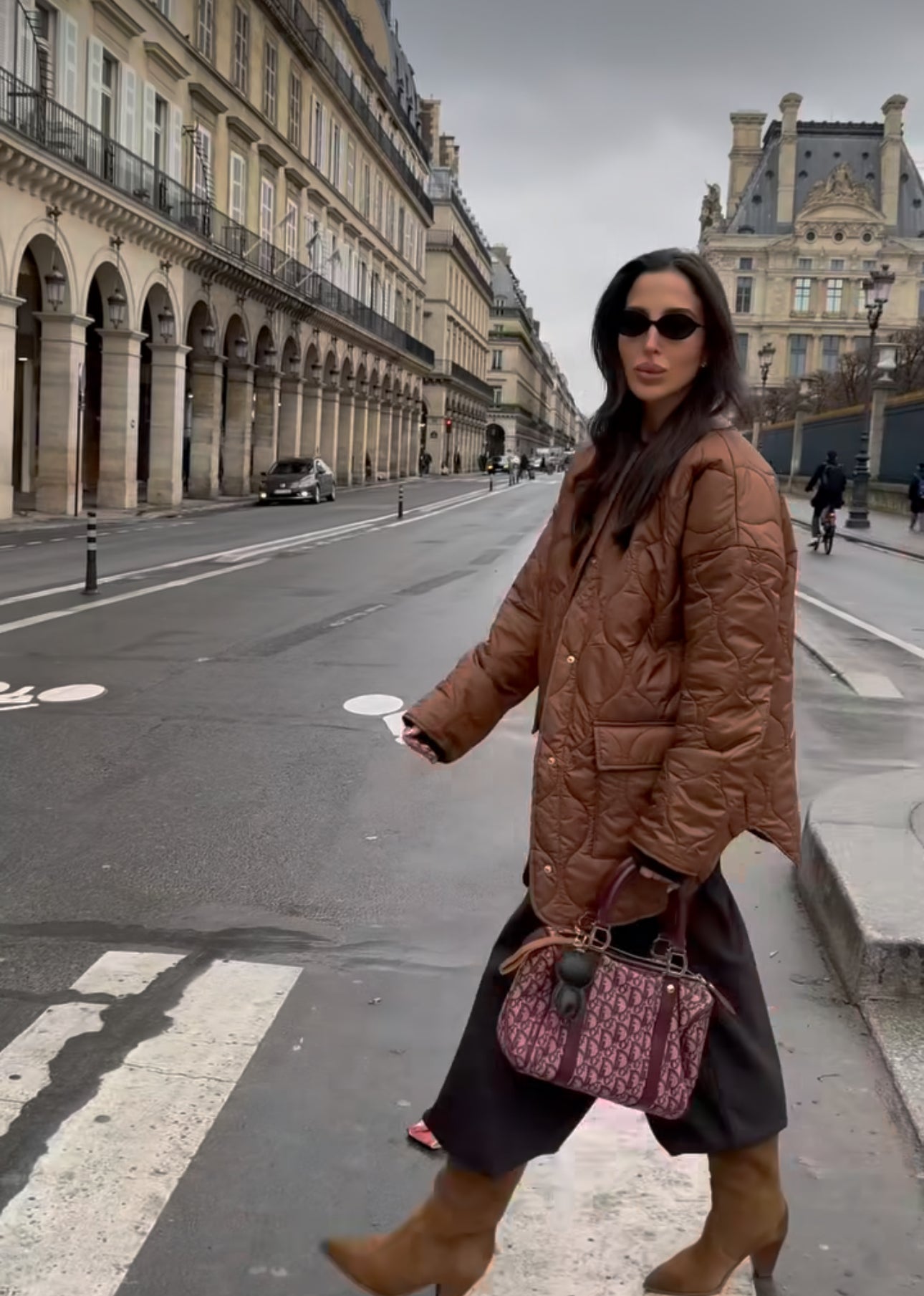 Dior Trotter Boston burgundy bag