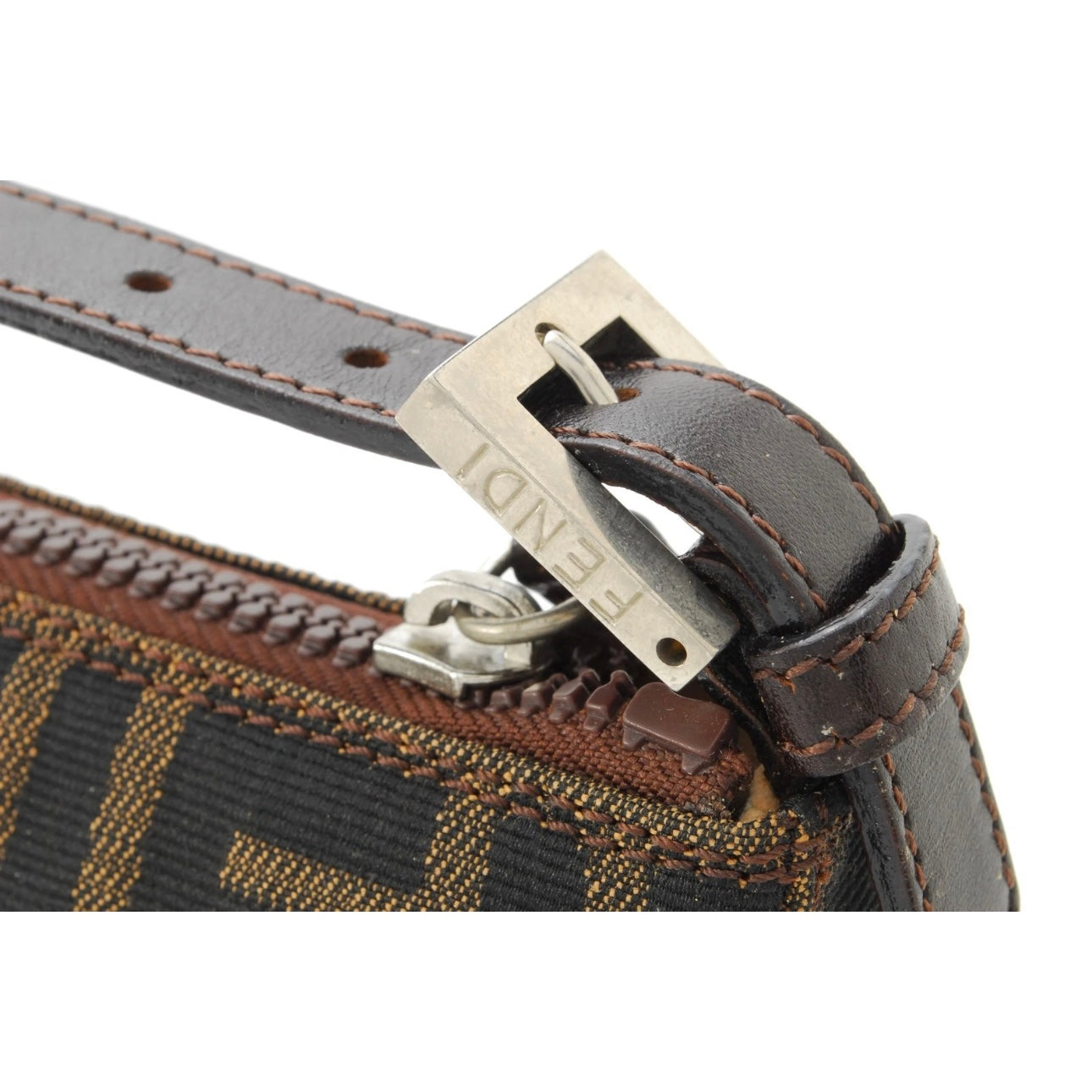 FENDI zucca handbag- canvas, leather