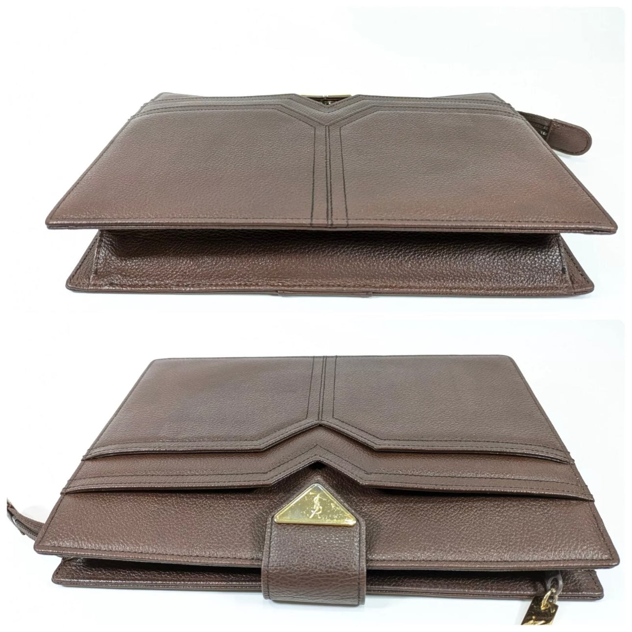 Yves Saint Laurent clutch leather
