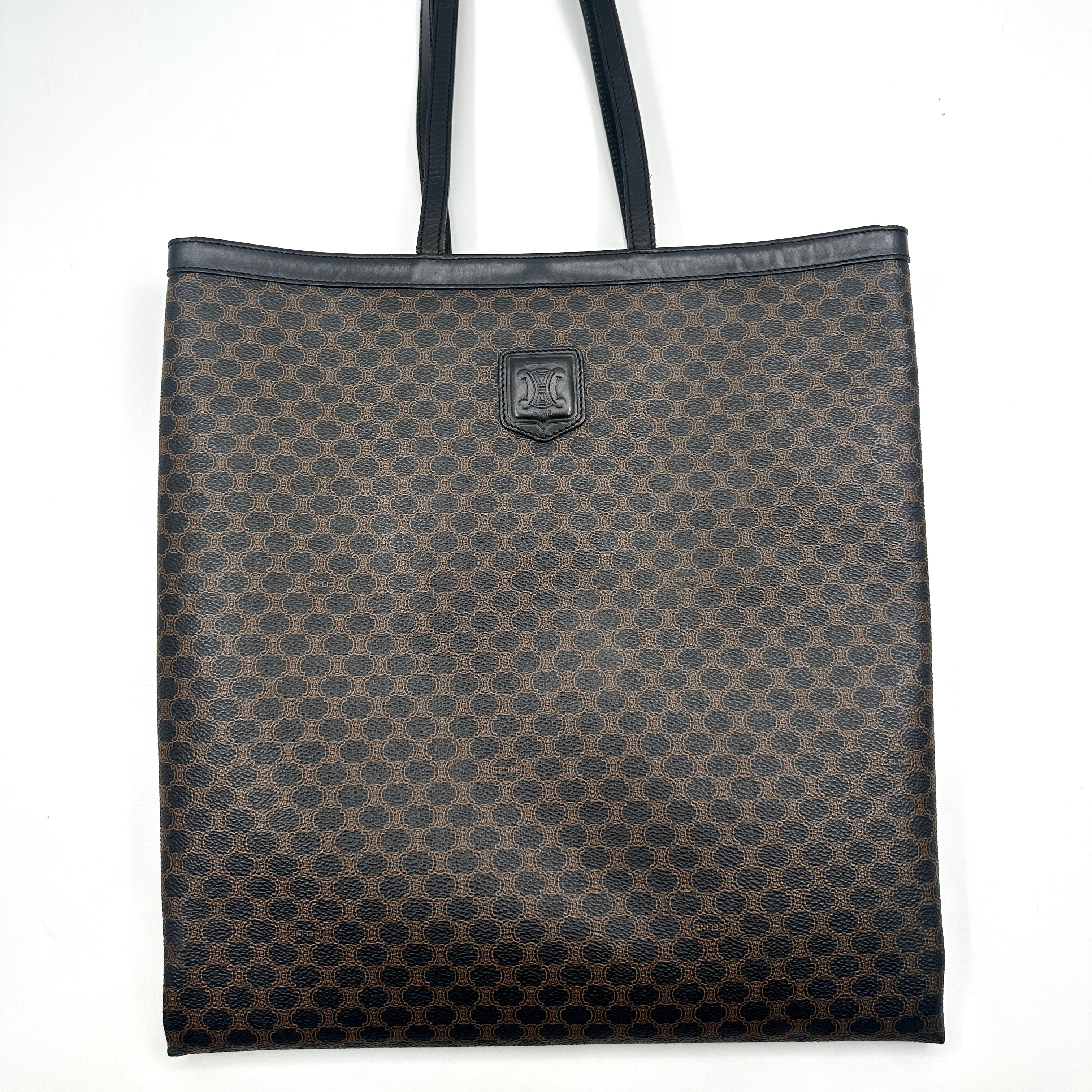 Macadam Tote Bag Black/Brown PVC, Leather