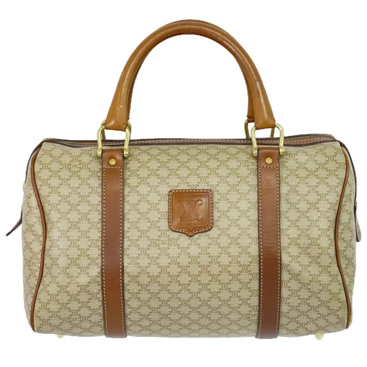 Macadam PVC Boston Handbag Beige