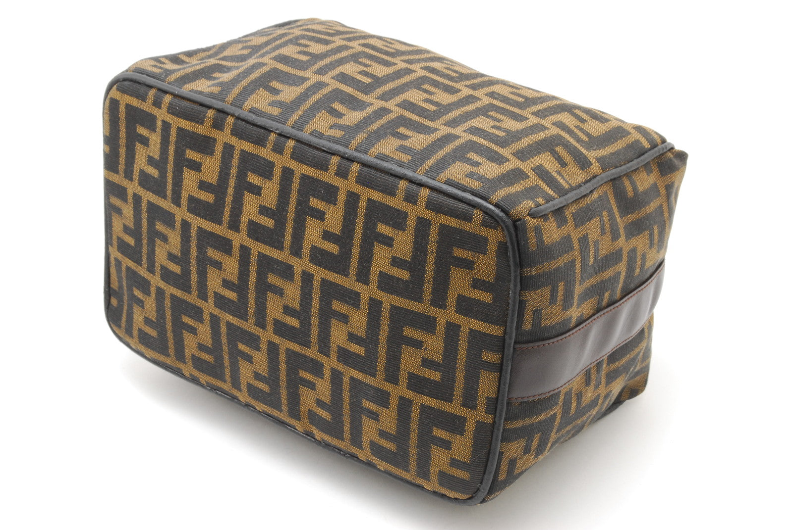 Fendi Zucca Vanity Bag Brown Vintage Handbag
