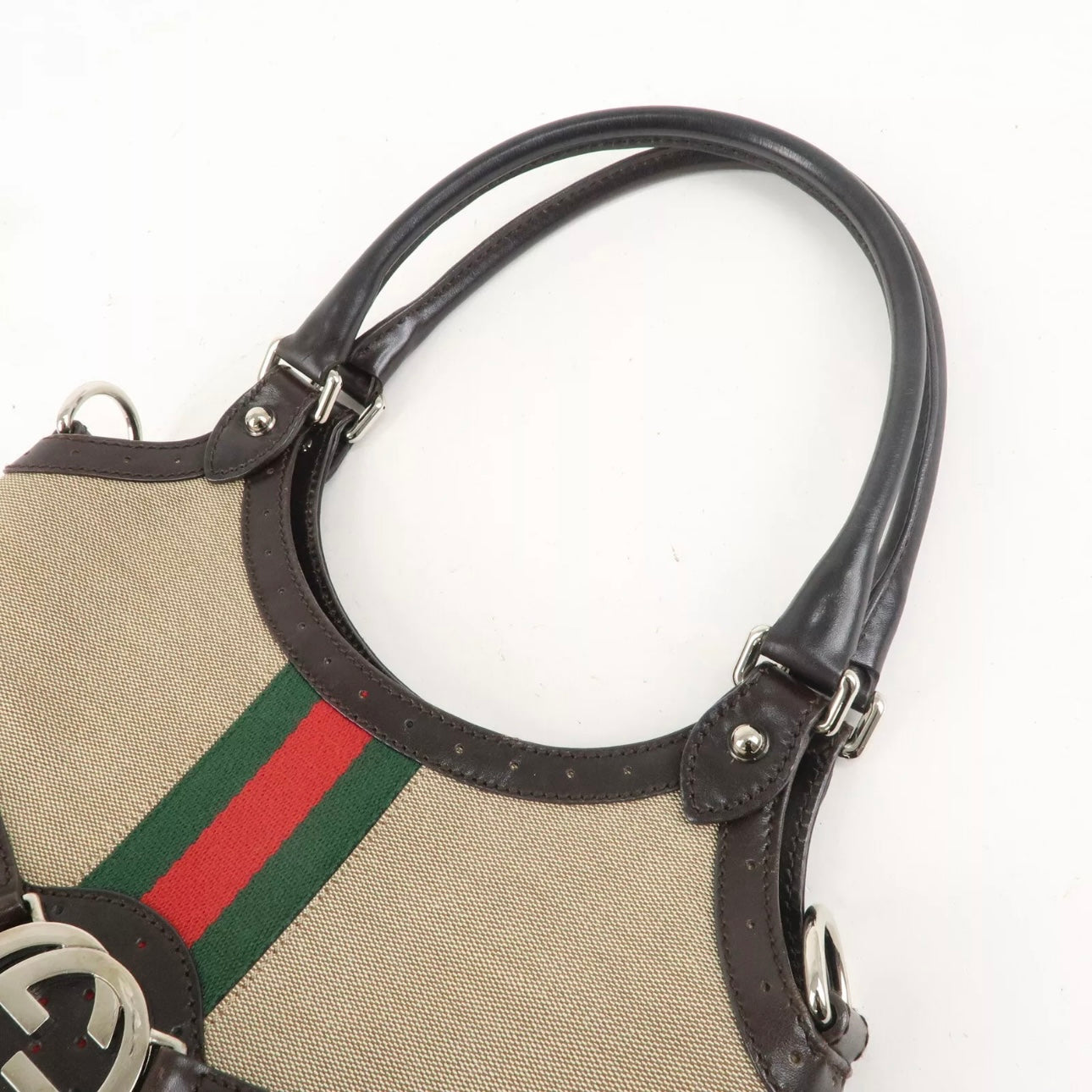 Sherry Interlocking G Canvas Leather