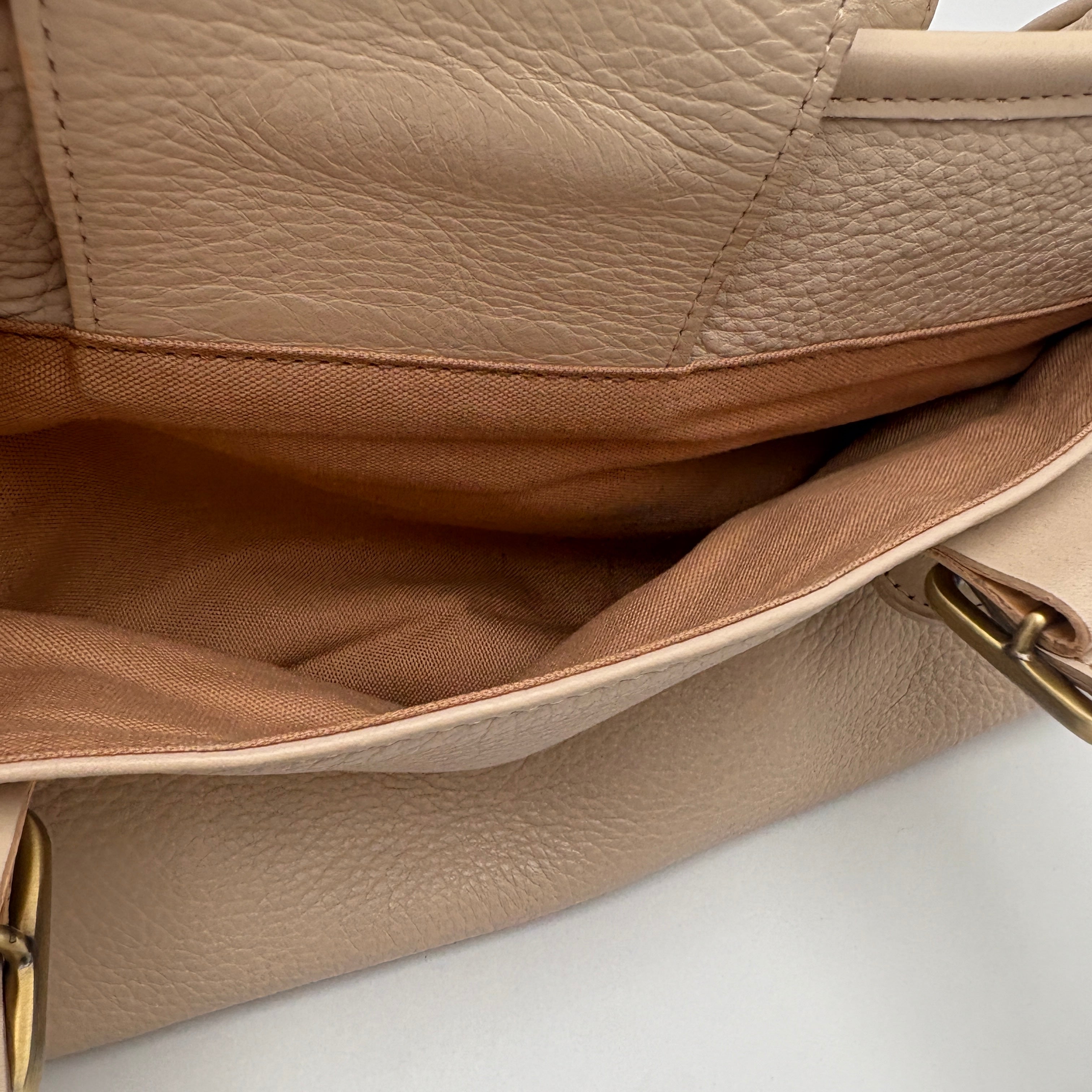 Chloe Tote Bag Leather Beige