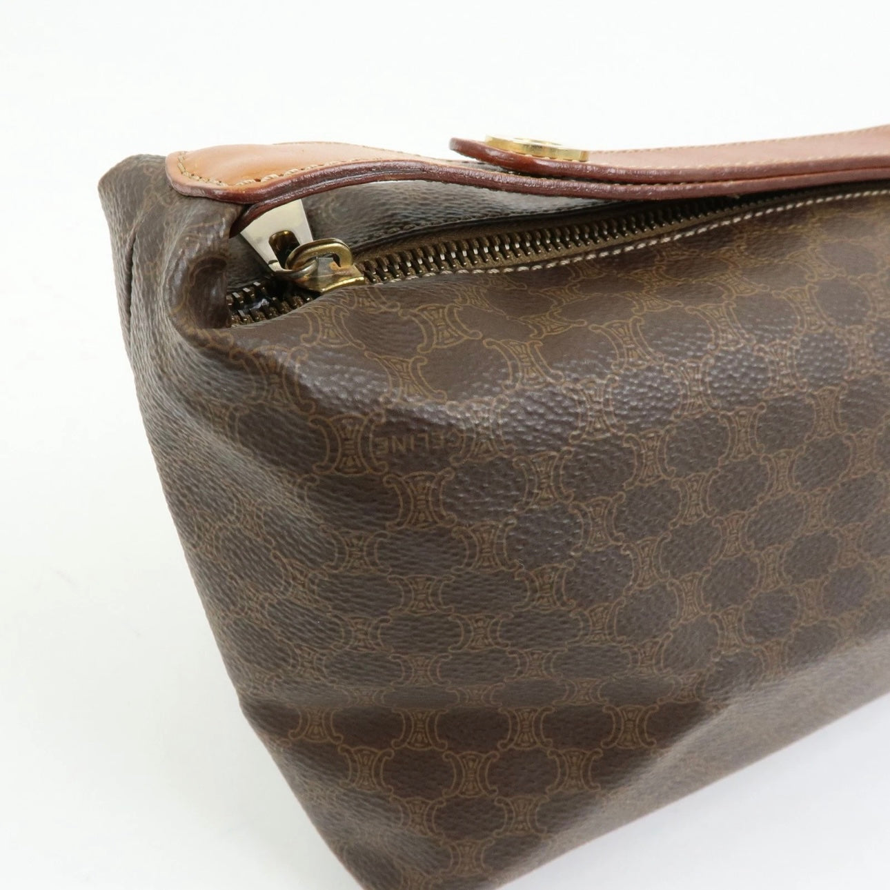 Celine Macadam Handbag Pochette - Brown, PVC