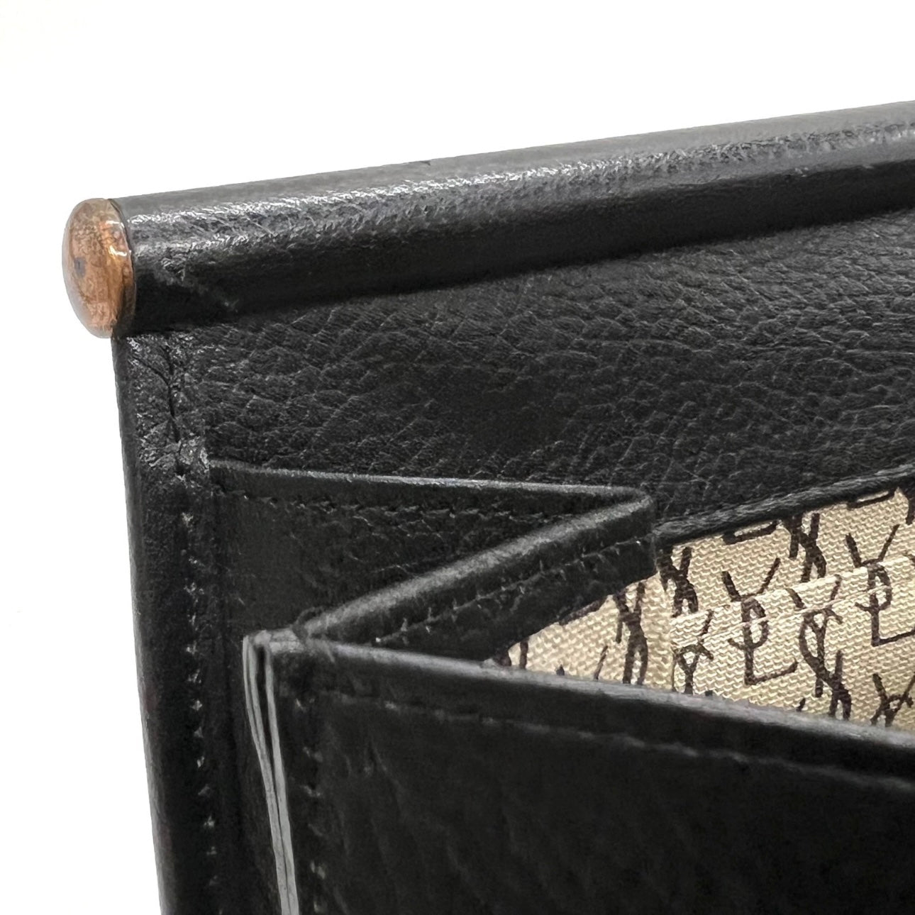 Saint Laurent black leather clutch