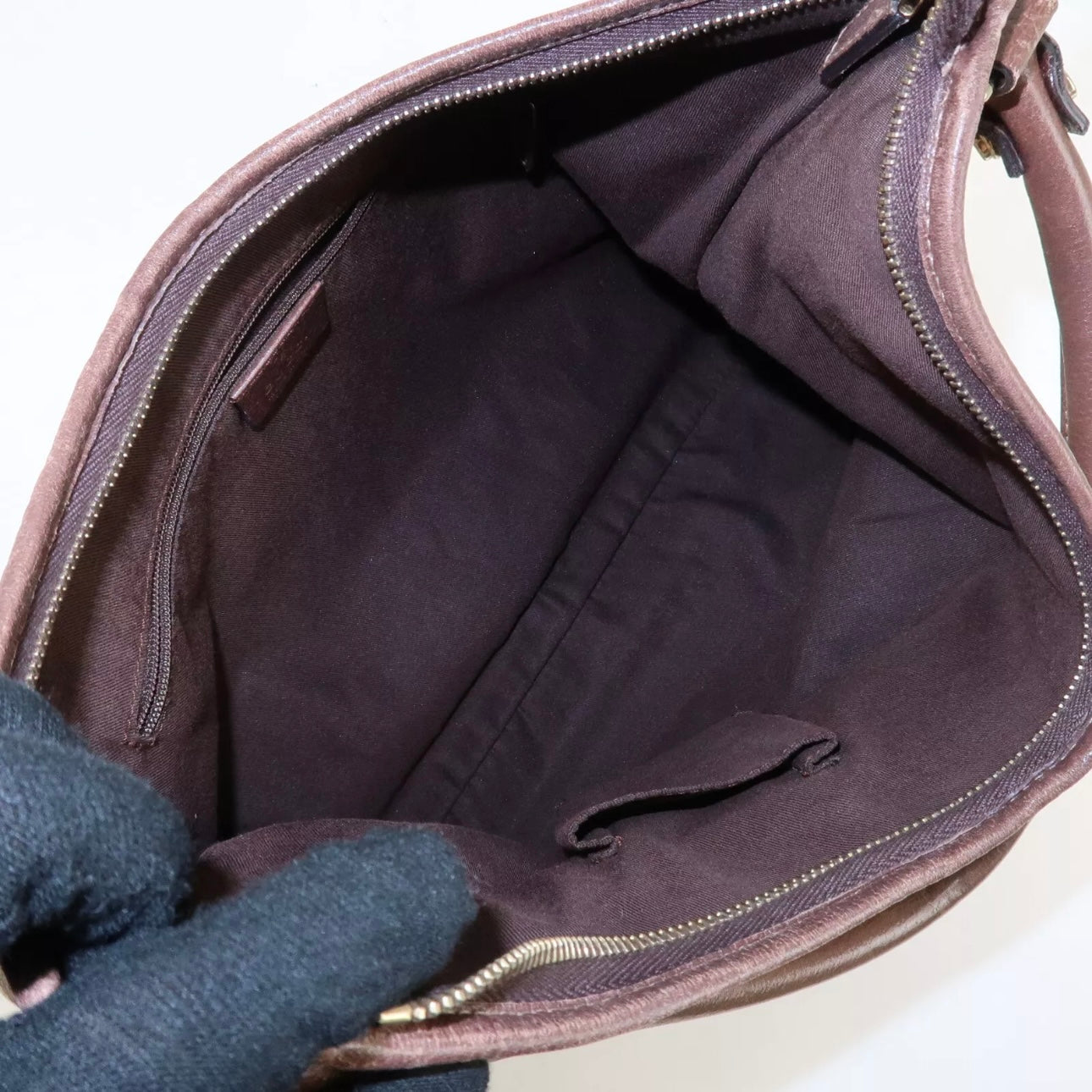 GUCCI Abbey GG Canvas Leather Shoulder Bag