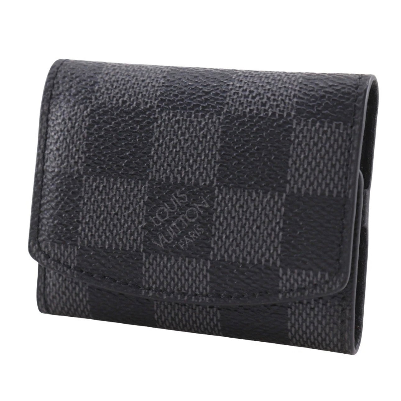 LOUIS VUITTON Cufflink case accessories black Damier Grafitto wallet