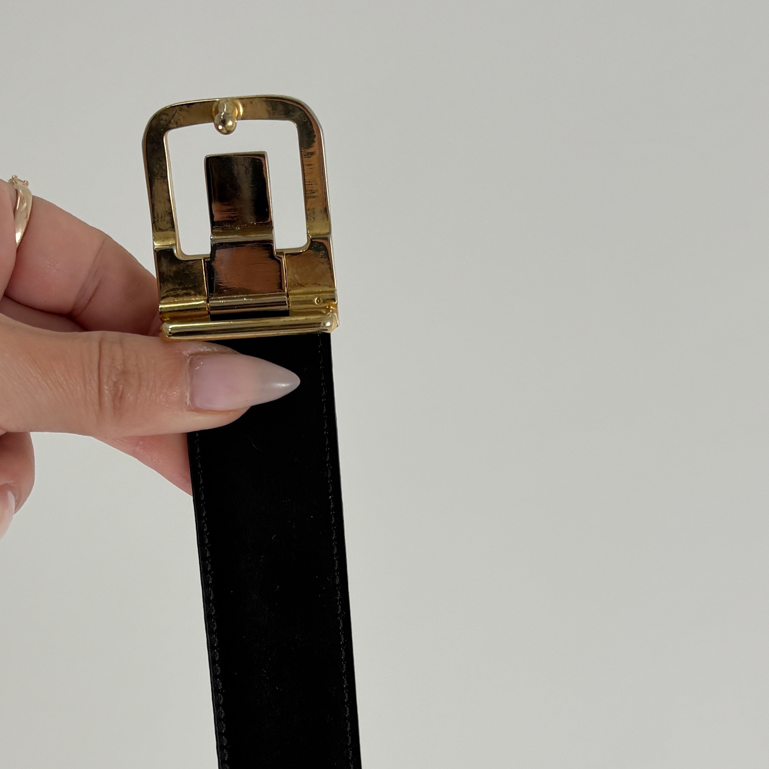 Saint Laurent Brown Leather Belt