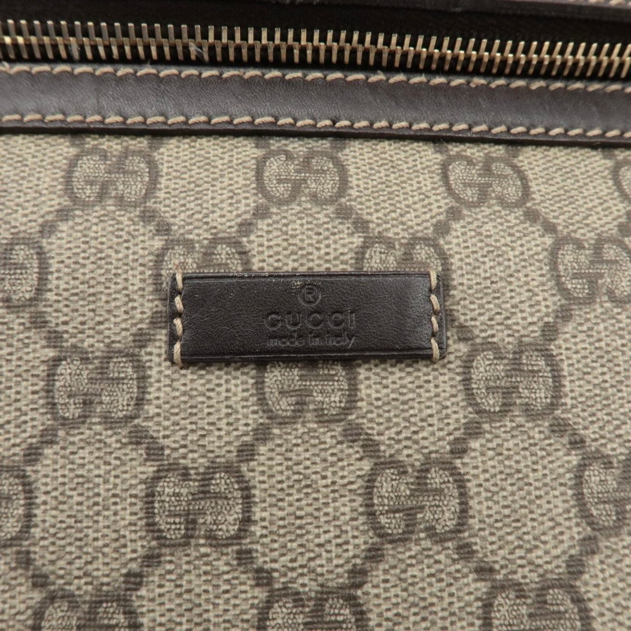 GUCCI GG Supreme Leather Crossbody/ Belt Bag- Beige Brown