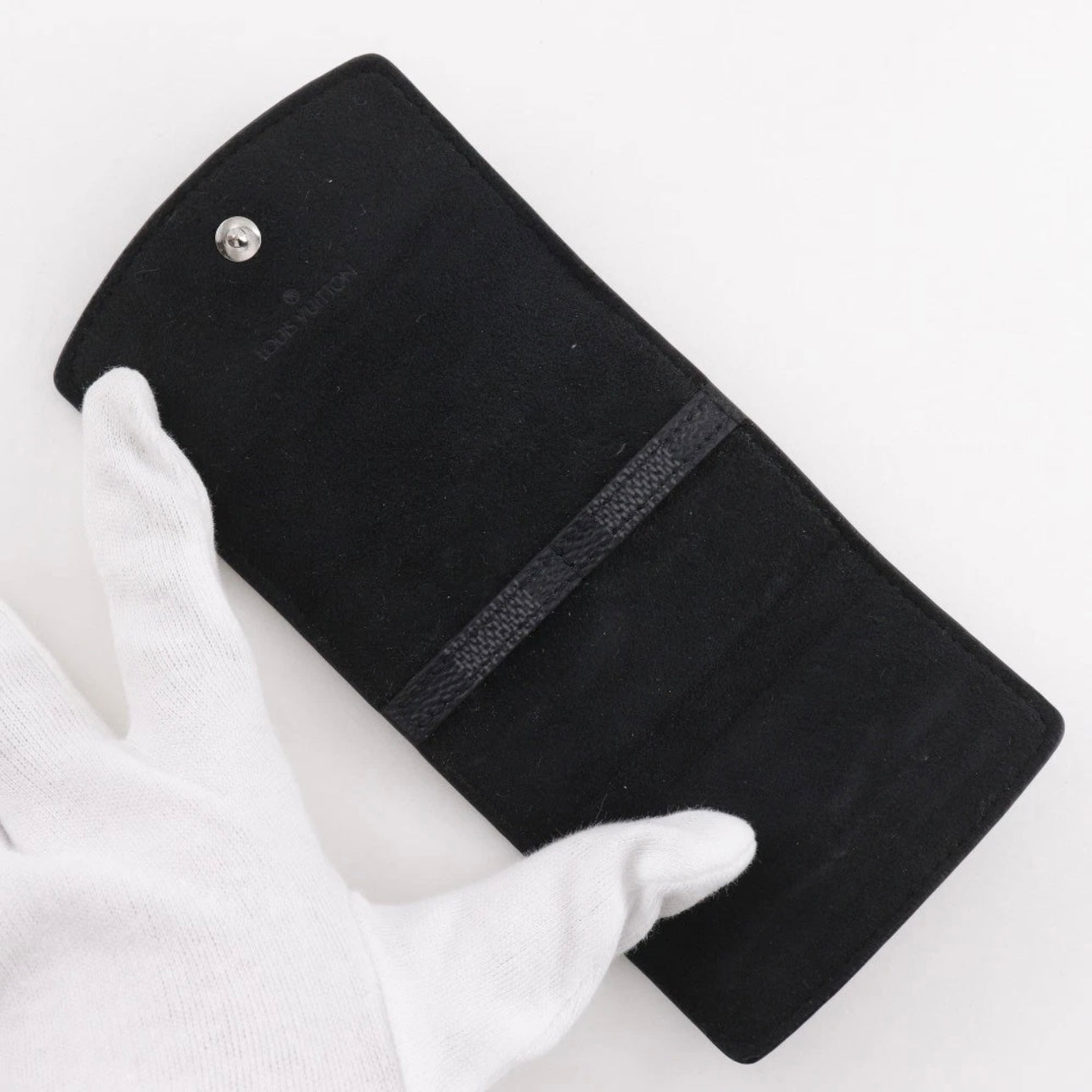 LOUIS VUITTON Cufflink case accessories black Damier Grafitto wallet