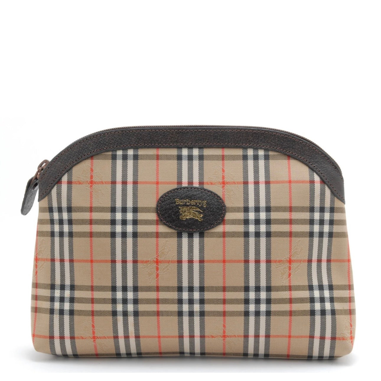 Burberry Nova Check Clutch Porch Bag - Beige, Canvas