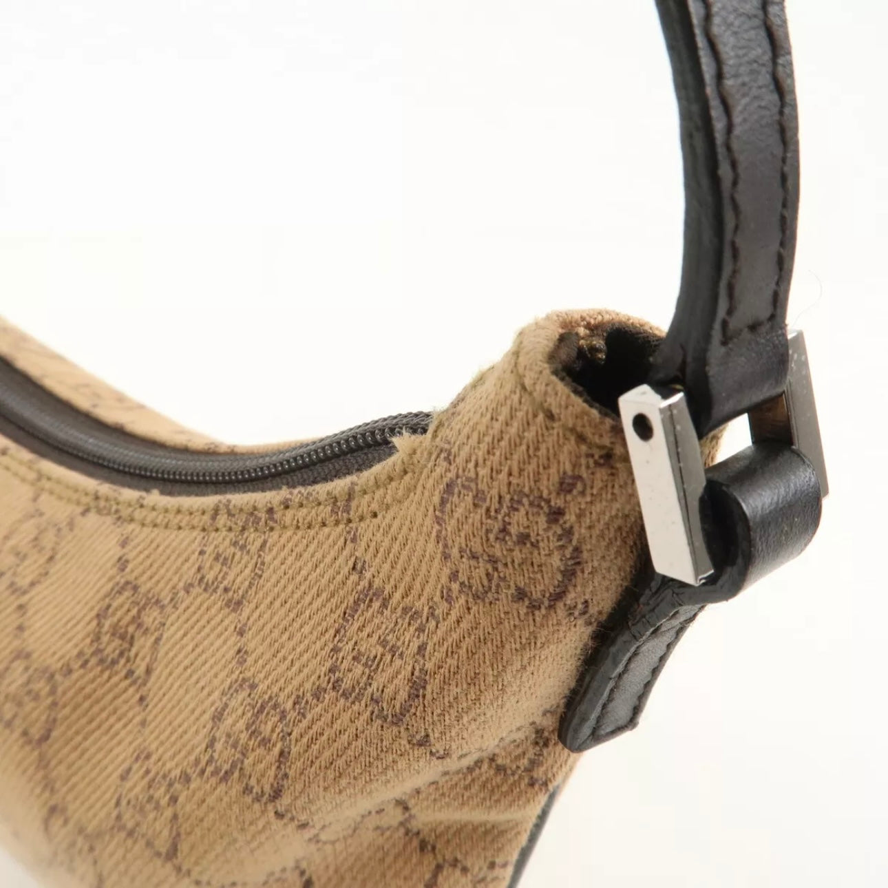 GG Denim Leather Shoulder Bag