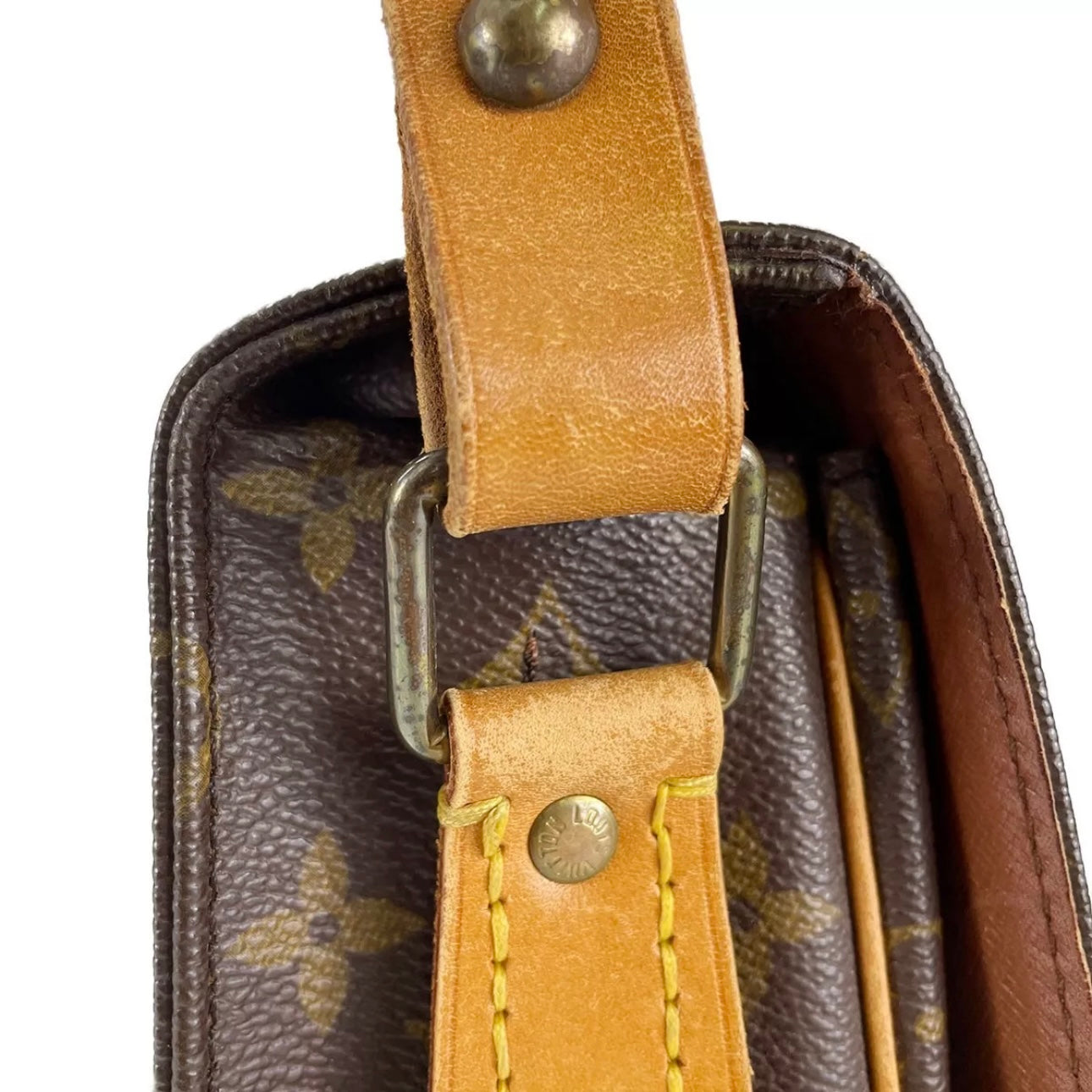 Louis Vuitton Monogram Cartouchiere GM Leather Brown Shoulder bag