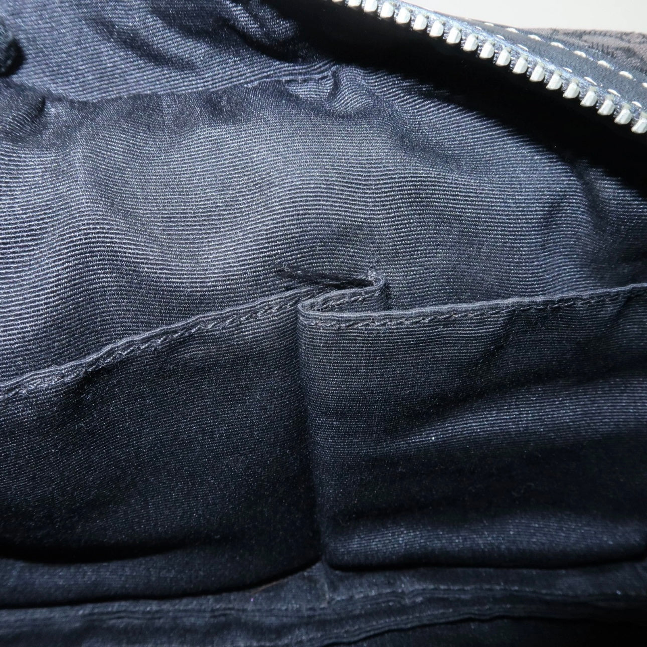 COACH Leather Canvas Hand Bag Brown Silver