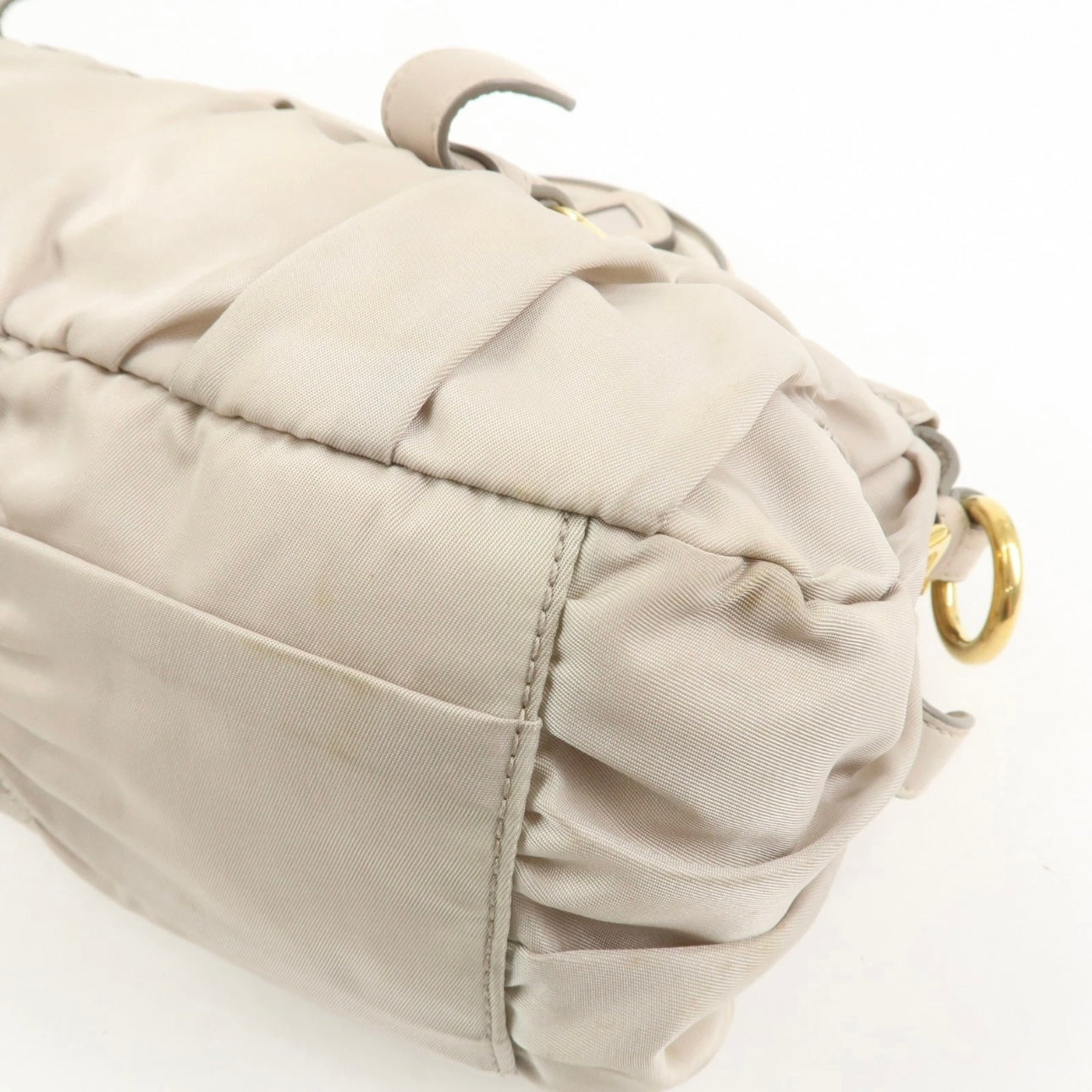 Prada Nylon Leather 2Way Bag- Gray