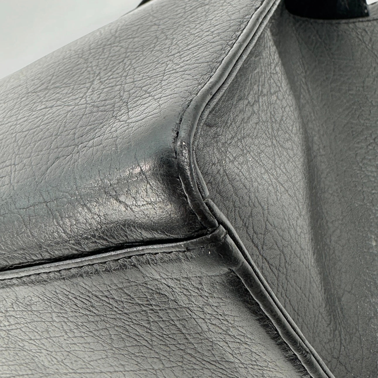 Saint Laurent Tote Stitch Bag- Leather, Black