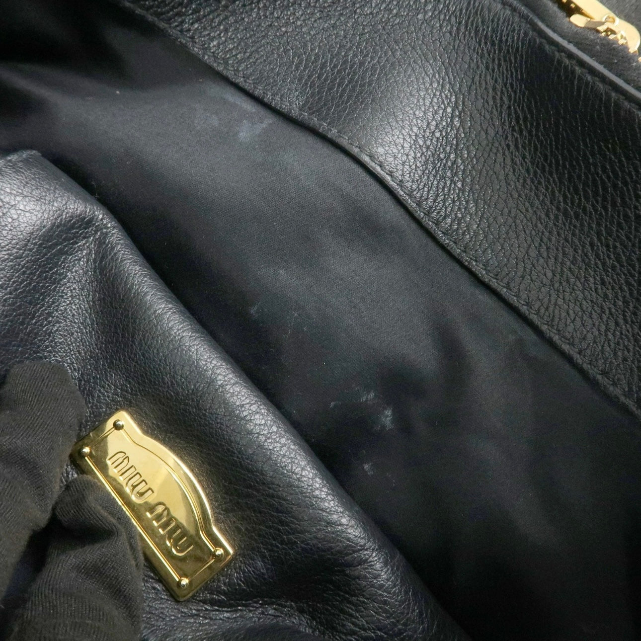 MIU MIU Shoulder Bag - Black, Leather