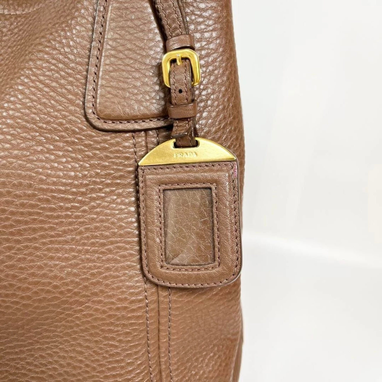 PRADA Brown Leather Tote Bag