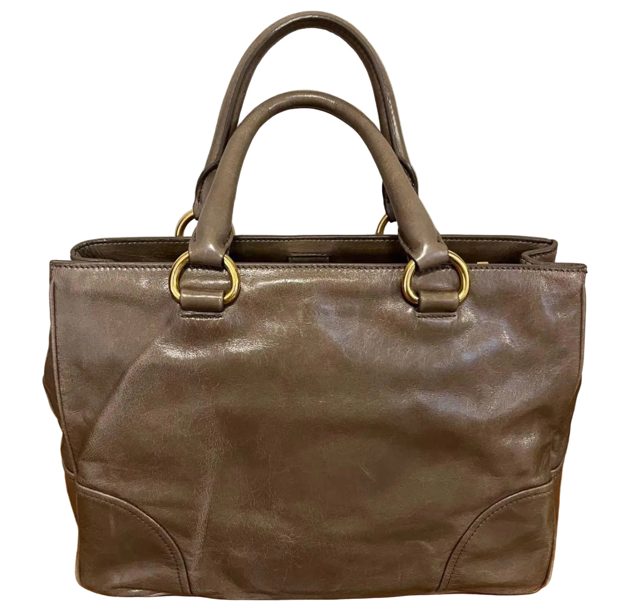 Prada brown leather Tote Bag