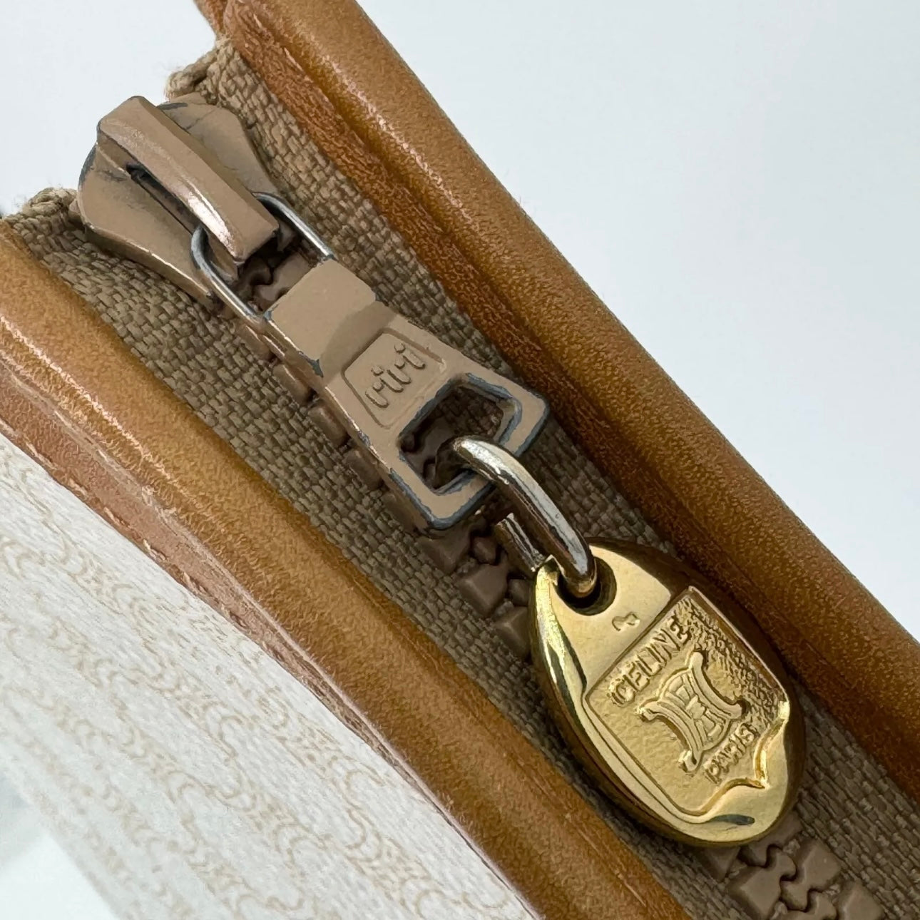 CELINE Macadam Clutch Bag Ivory