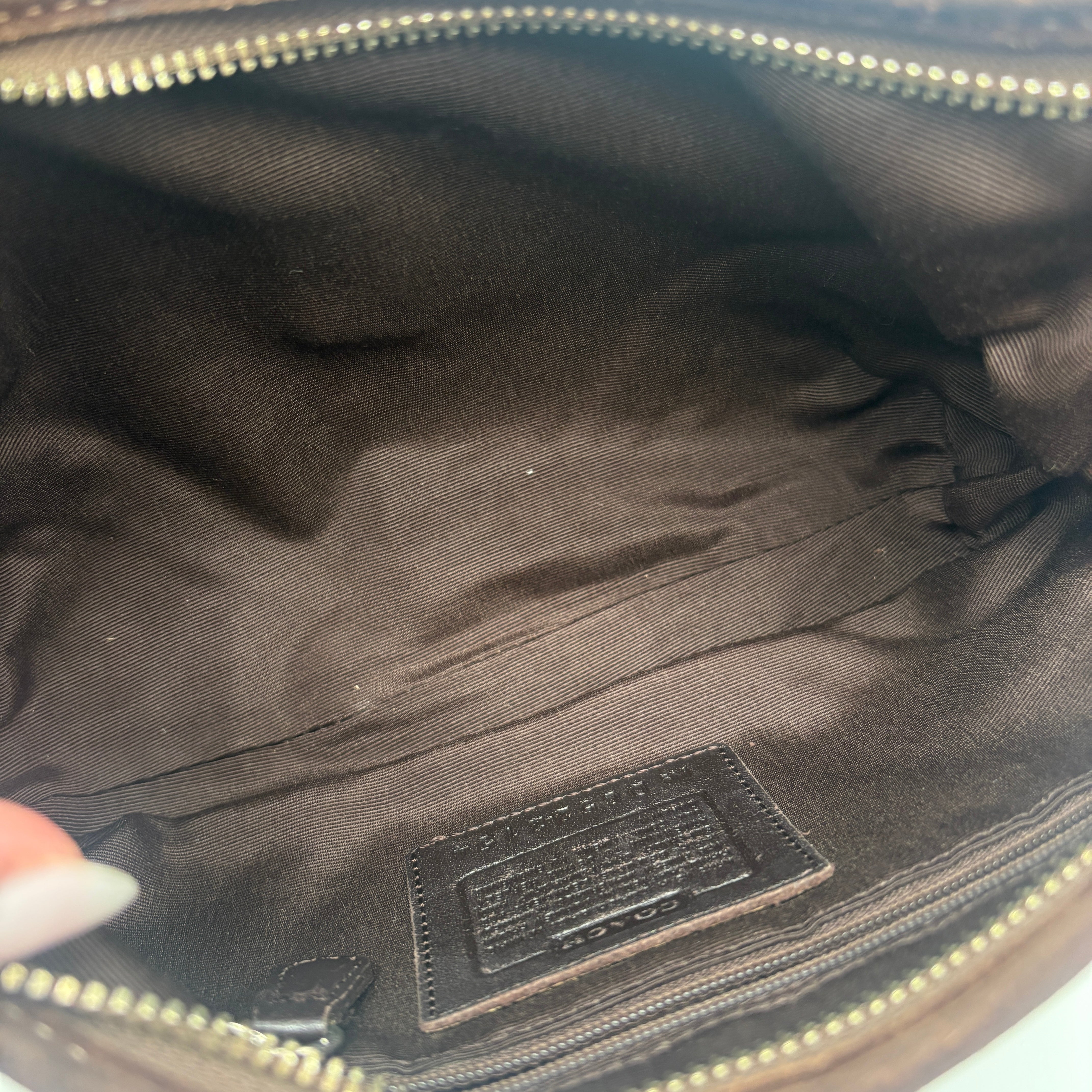 Coach Signature Suede Bag