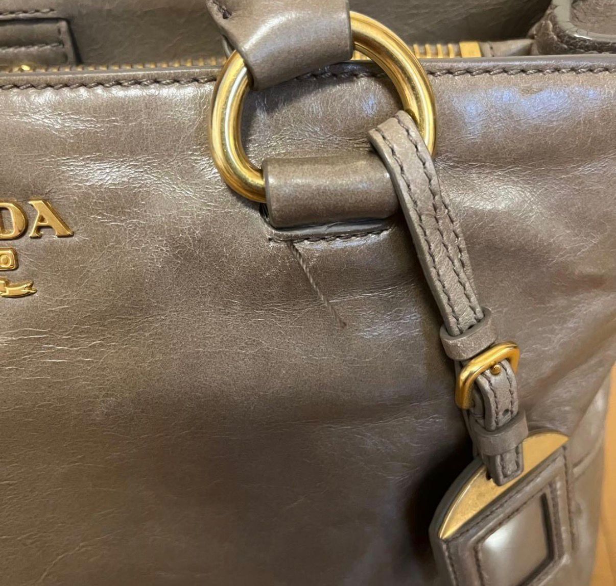 Prada brown leather Tote Bag