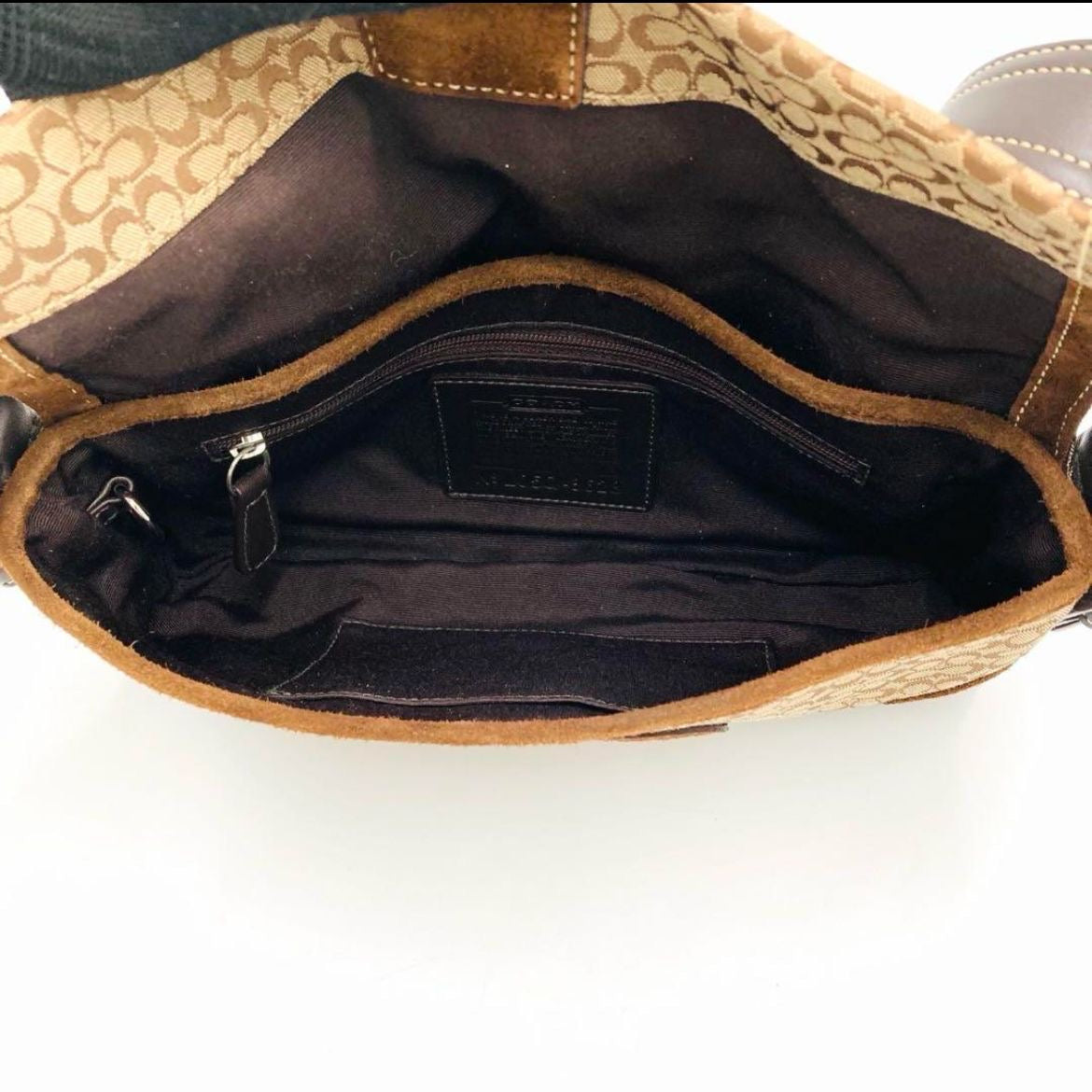 Coach Signature Suede Bag