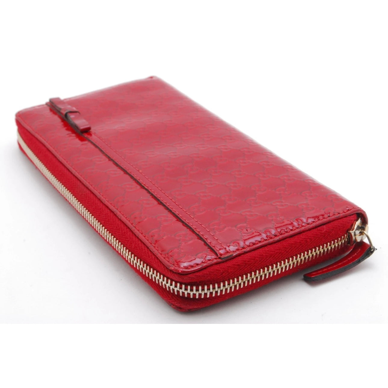 Gucci wallet ribbon microGG enamel Red